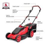 PowerSmart Push Electric Lawn Mower 17-Inch 13.5AMP with Adjustable Cutting Heights 2024 Version