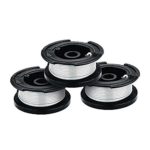 Grass Trimmer Line Replacement Spool, BLACK+DECKER 30ft 0.065″ Line String Trimmer Replacement Spool, 3-Pack