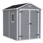 Keter Manor Large 6 x 8 ft. Resin Outdoor Backyard Garden Storage Shed