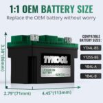 TYKOOL YTX4L-BS Lithium LiFePO4 Motorcycle Battery,2X Cranking Amps 140A,5X Longer Life,Fits for Scooter and Moped, Go kart, ATV,Dirt bikes,4 wheeler, hongda Grom,Snapper walk behind lawn mower