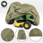 Universal Lawn Tractor Mower Cover – Armor Shield Waterproof Marine Grade Canvas, Weather Resistant with Dust Protection – Indoor and Outdoor Protective Storage – Pyle PCVLTR11 (Green)