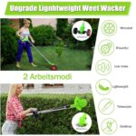 Cordless Weed Wacker Electric Weed Trimmer Battery Operated,21V Lawn Mower Grass Edger with Two 4.0Ah Batteries Grass Trimmers/Lawn Edger/Mower/Brush Cutter/Weed Cutter,Weeder Tool for Lawn Pruning