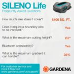 GARDENA 15101-41 SILENO Life – Automatic Robotic Lawn Mower, with Bluetooth app and Boundary Wire, one of The quietest in its Class, for lawns up to 8100 Sq Ft, Made in Europe, Grey