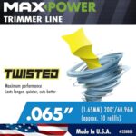 Maxpower 338806 Premium Twisted Trimmer Line .065-Inch Twisted Trimmer Line 200-Foot Length , Yellow