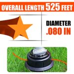 COSY GARDEN TOOLS String Trimmer Line, Commercial Grade Orange Pentagon Weed Eater String, Premium Nylon Universal 0.080″ Diameter x 1LB, by 525 Foot