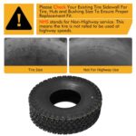 WEIZE 20×10.00-8 Lawn Mower Tire, 20×10-8 Tractor Turf Tire, 20x10x8 NHS Tires, 4 ply Tubeless, 1200lbs Capacity, Set of 2