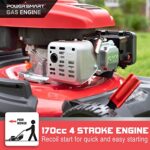 PowerSmart Push Lawn Mower Gas Powered with Bagger, 21 Inch Lawnmower with 170CC 4-Stroke Engine, 3 in 1 Walk Behind Lawn Mower with 5 Adjustable Cutting Heights (1.18”-3.0” ), DB2194PR
