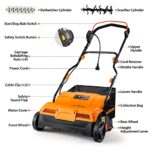 LawnMaster GVB1316 Electric 16” 13 Amp Dethatcher and Scarifier with 12 Gallon Collection Bag