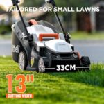 Litheli Cordless Lawn Mower 13 Inch, U20 Handy+ 20V Electric Lawn Mowers for Garden, Yard and Farm, 5 Heights Adjustment, Light Weight,4.0Ah Portable Battery Included