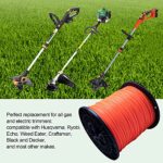 KAKO 095 Inch Trimmer Line, 0.095″ Weed Wacker Eater String, Commercial Grade Round Nylon String Trimmer Line Replacement for String Trimmer Weed Trimmer .095″-1280ft-5lb-Spool? Orange?