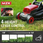 MZK 20V 13”Cordless Electric Lawn Mower,with 4-Position Height Adjustment,Compact and Lightweight Push Battery Powered Lawn Mower (2 * 4AH Batteries & Fast Charger Included)